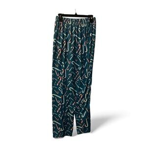 Festive Candy Cane Print Men's Pants